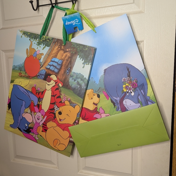 Disney Other - NWT 2 Disney Colorful Winnie the Pooh and Friends Gift Bags & 9 NWT Socks